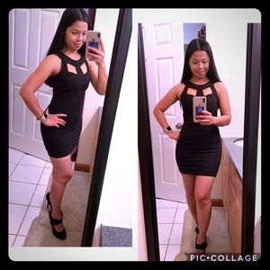 F NY black mini dress